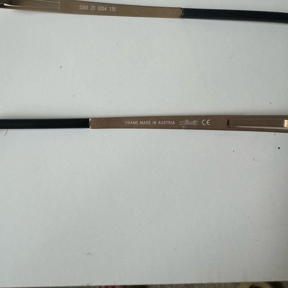 Silhouette glasses chassis matte gold and black - Picture 3 of 5